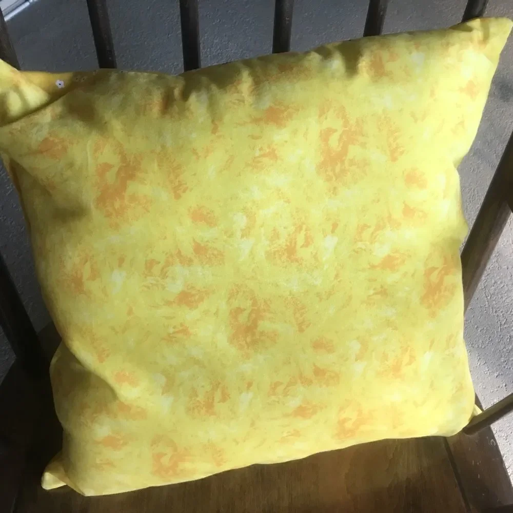 CLOSEOUT SALE $10 NWT Hand Crafted Quilted Pillow in Yellows, Black White